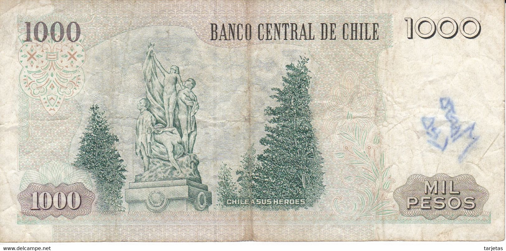 BILLETE DE CHILE DE 1000 PESOS DEL AÑO 2005  (BANK NOTE) - Chili