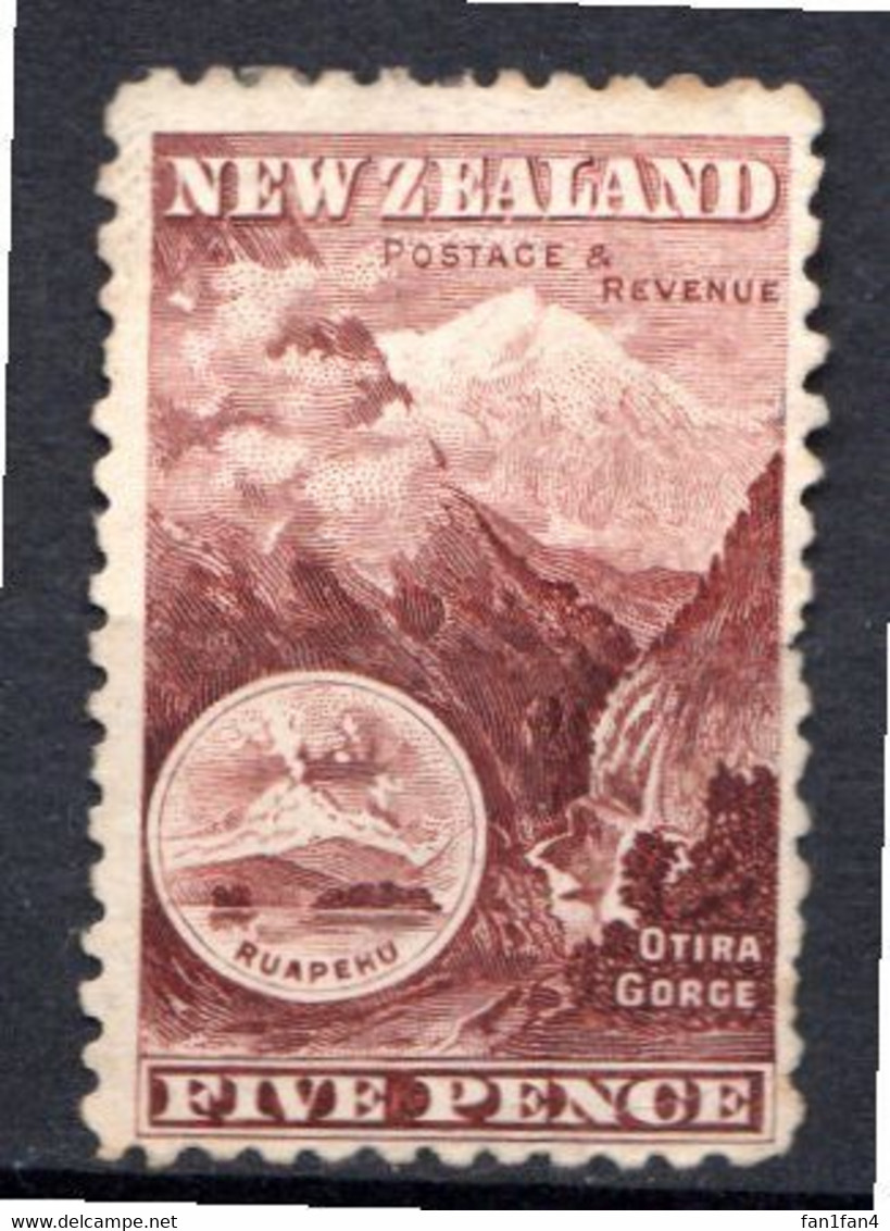 NOUVELLE ZELANDE - (Colonie Britannique) - 1899-1907 - N° 86 - 5 P. Brun-lilas - (Gorges D'Otira Et Mont Ruapehu) - Ungebraucht