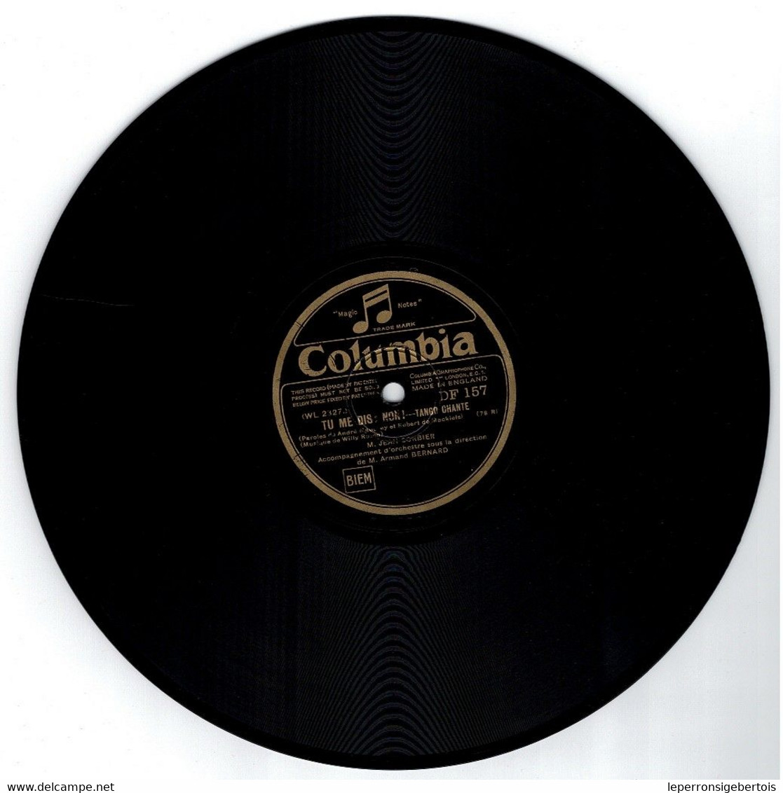 78 Tours - Tu Me Dis: Non-tango Chanté - C'est Une Valse Qui Chante - Valse Chantée - Disque Columbia - 78 Rpm - Gramophone Records