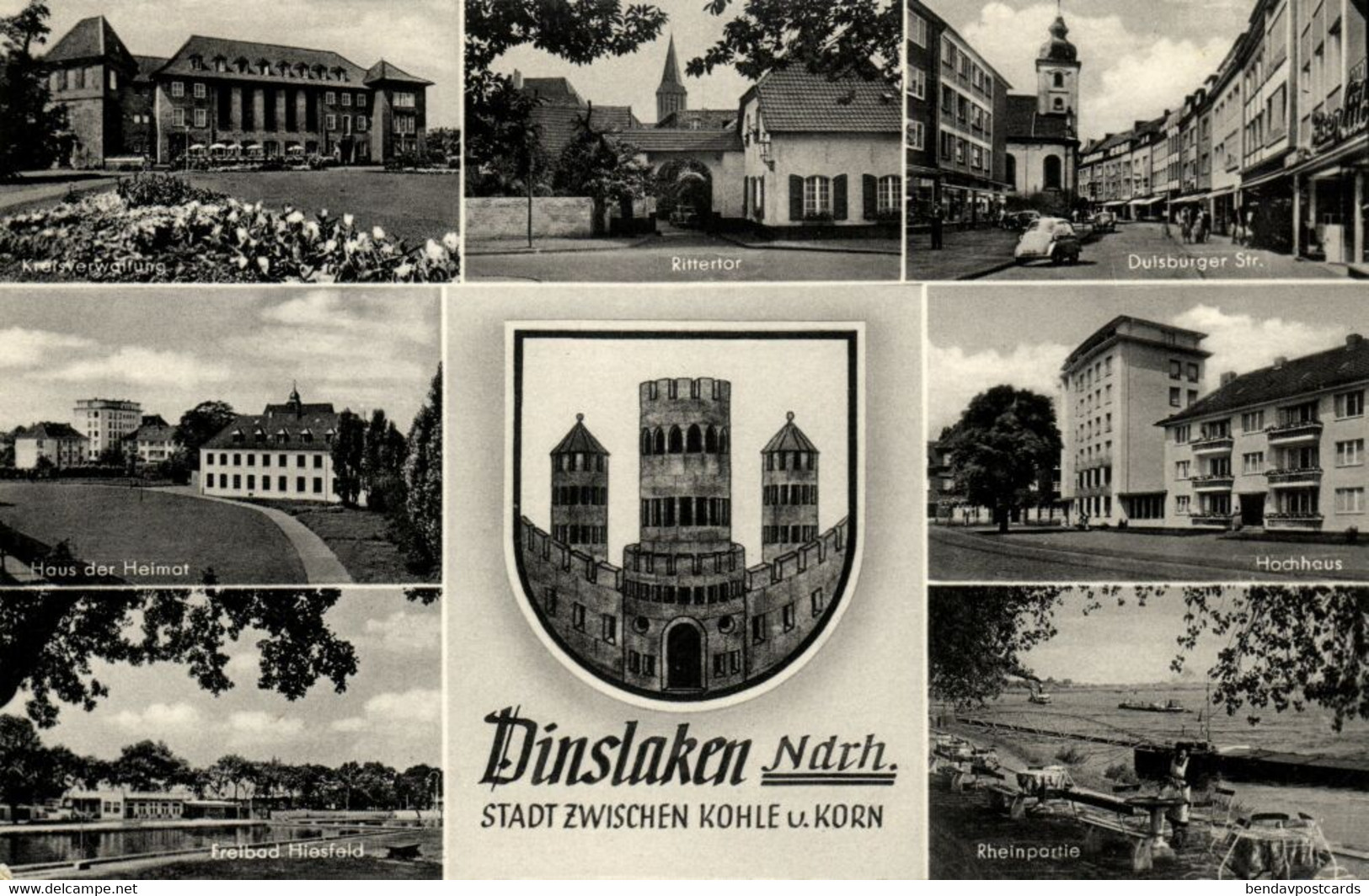 DINSLAKEN, Mehrbildkarte (1950s) AK - Dinslaken