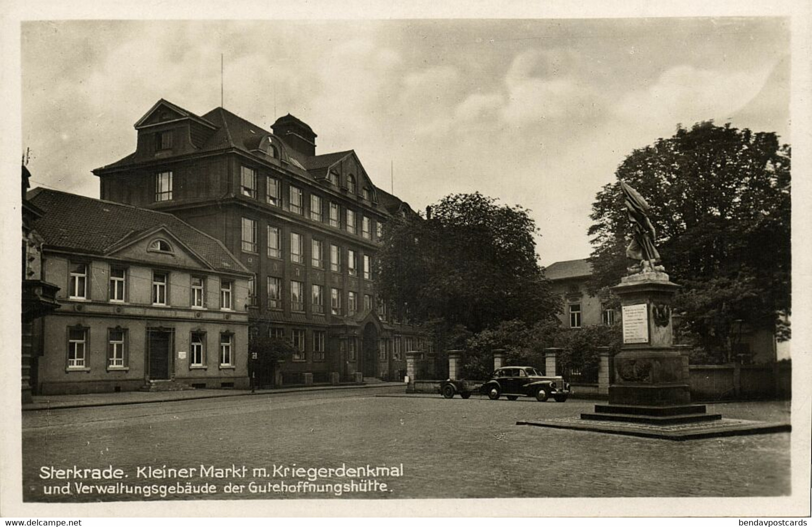 STERKRADE, Kleiner Markt M. Kriegerdenkmal (1930s) AK - Oberhausen