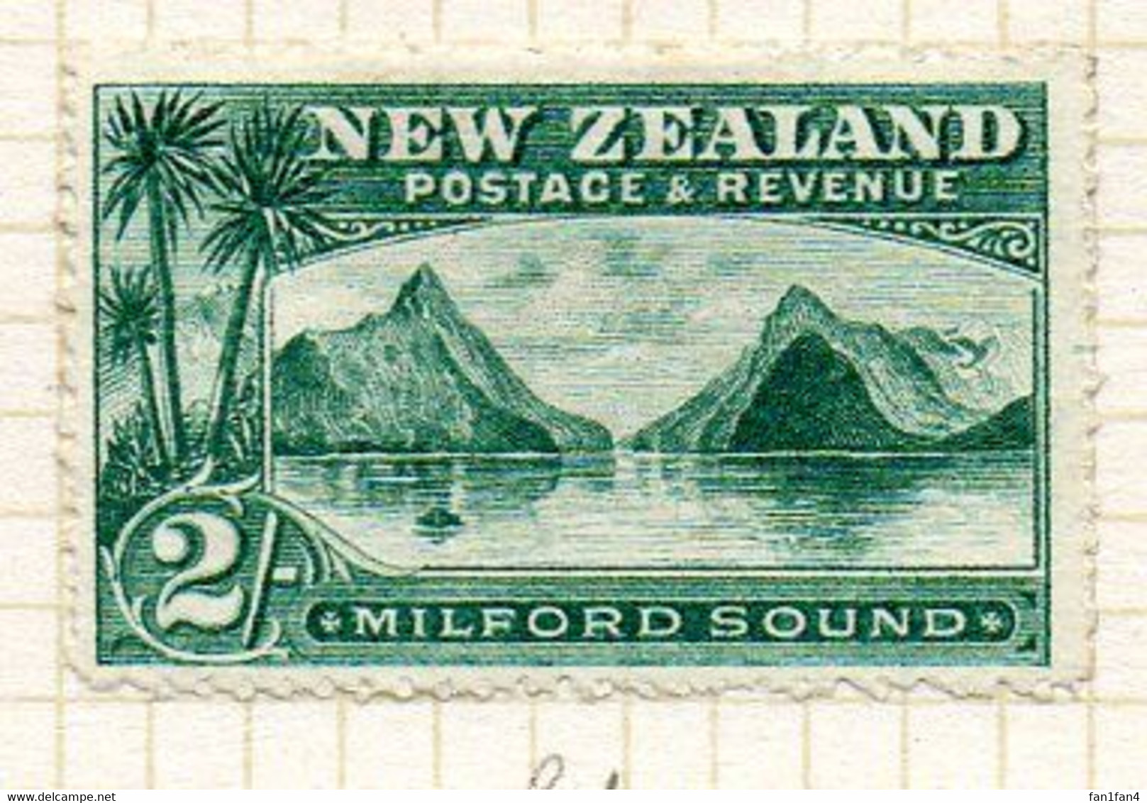 NOUVELLE ZELANDE - (Colonie Britannique) - 1898 - N° 81 - 2 S. Veret-bleu - (Entrée De La Passe Milford) - Neufs