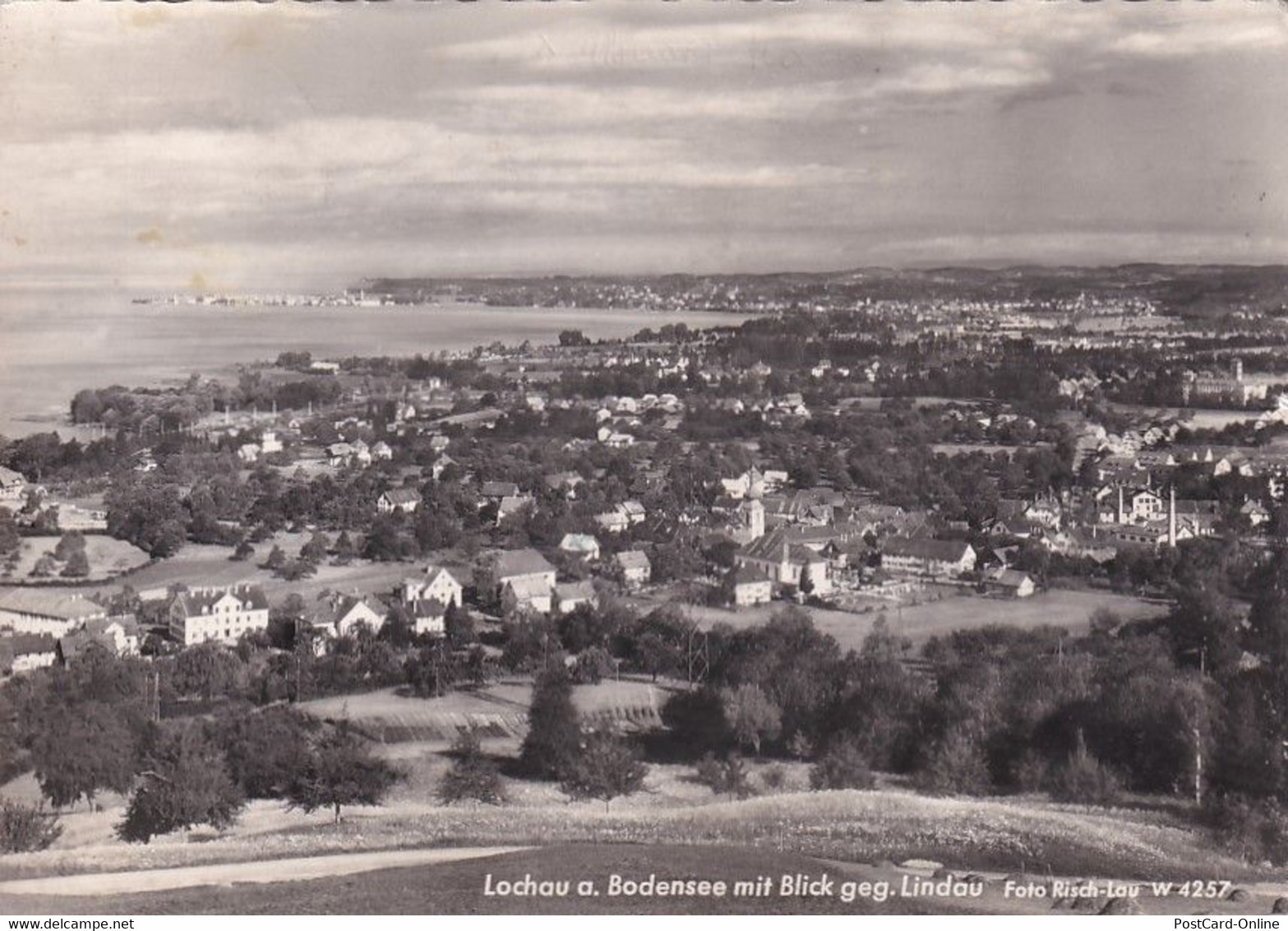 2182 - Österreich - Vorarlberg , Lochau Am Bodensee Mit Blick Gegen Lindau - Gelaufen 1957 - Lochau