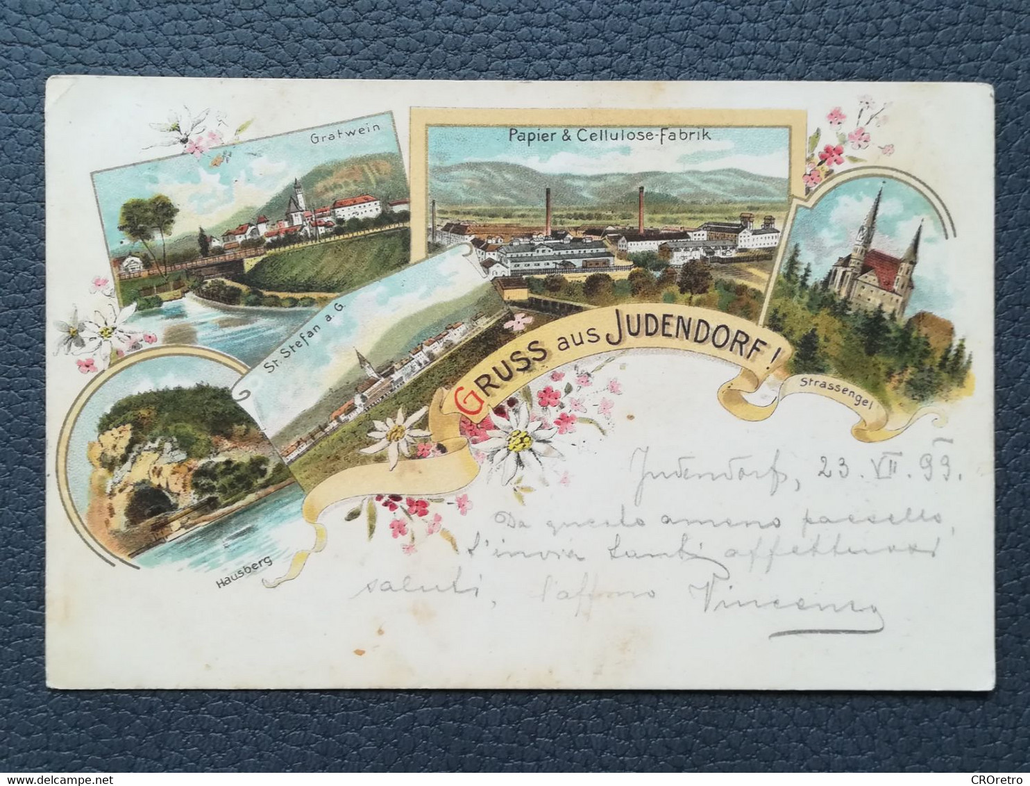 GRUSS Aus JUDENDORF, AUSTRIA, Old Postcards Traveled 1899  (A1) - Judendorf-Strassengel