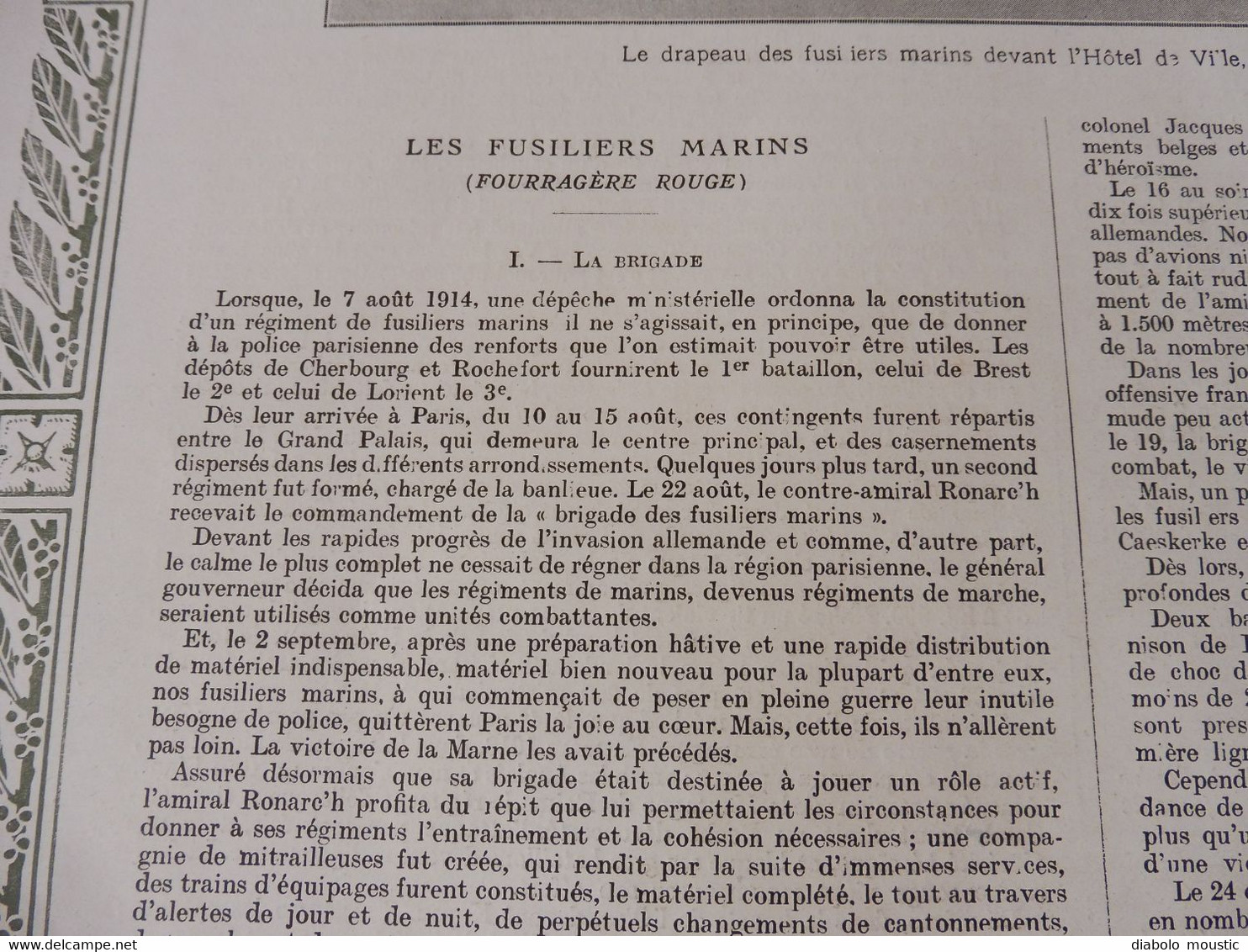 1914-18 Fourragères: Fusiliers Marins, 4e R. Marche De Zouaves, 3e B. De Marche D'Inf Légère Afrique, 8e B.Chass à Pied - Frankreich