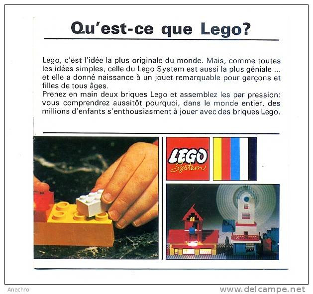LEGO SYSTEM 1969 QU' EST CE QUE LEGO ?  TRAINS MOTEURS PILES " ELECTRONIC " 16 Pages En FRANCAIS  / Voir SCAN PHOTO - Catalogi