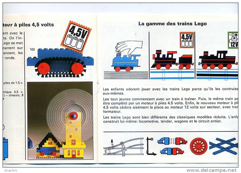 LEGO SYSTEM 1969 QU' EST CE QUE LEGO ?  TRAINS MOTEURS PILES " ELECTRONIC " 16 Pages En FRANCAIS  / Voir SCAN PHOTO - Catálogos