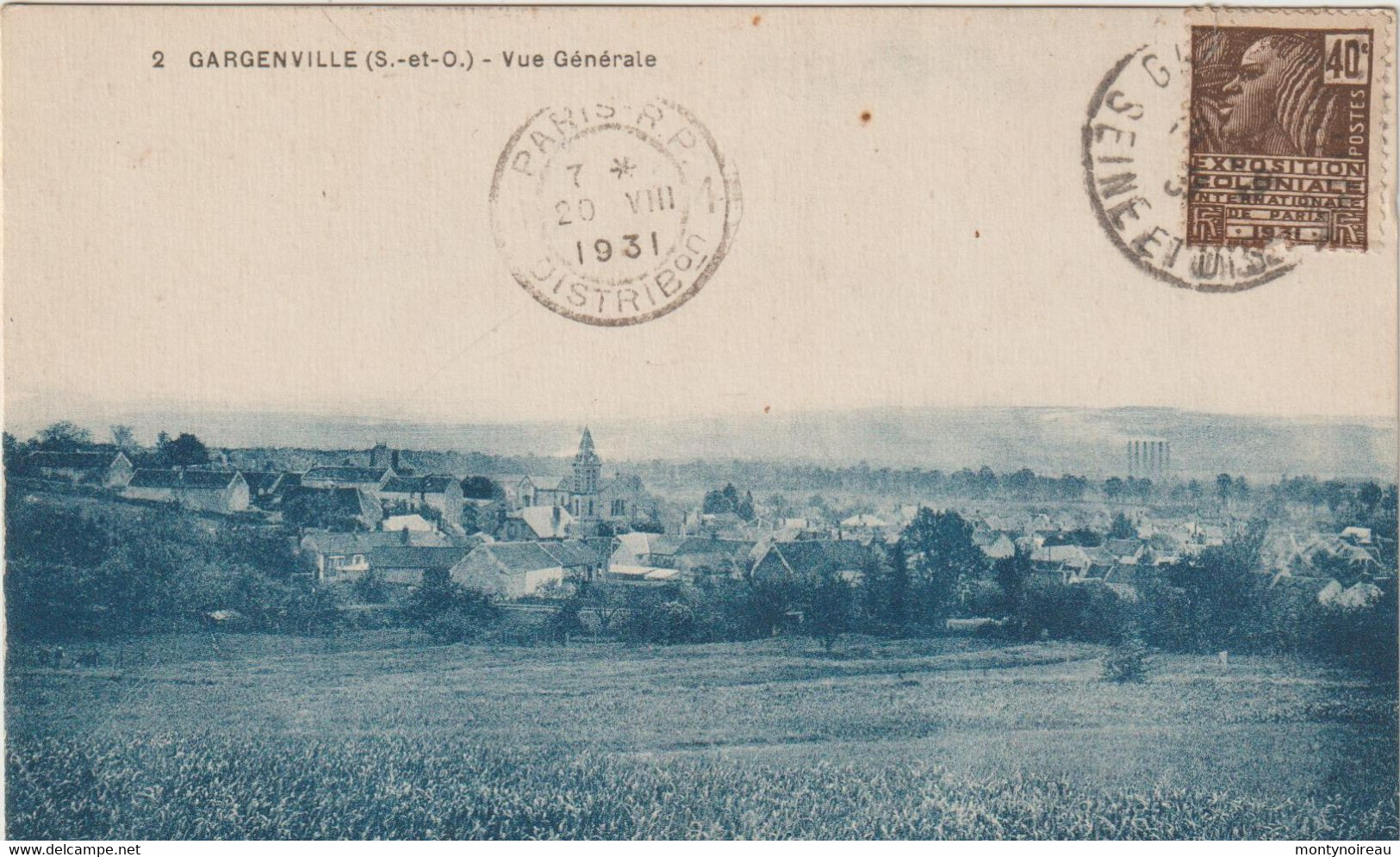 Yvelines :  GARGENVILLE  : Vue  1931 - Gargenville