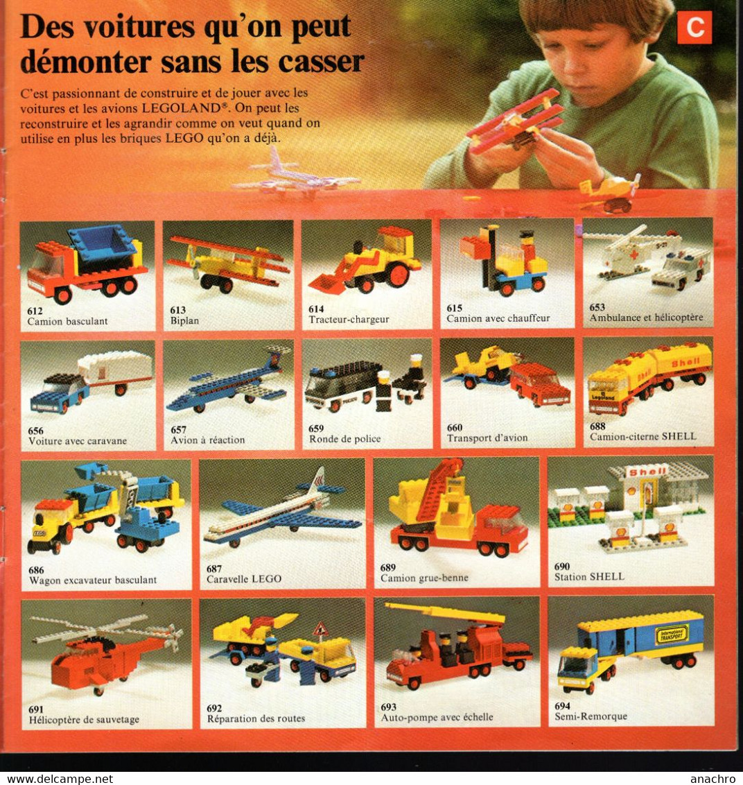 LEGO SYSTEM  1975 LEGOLAN Dépliant  16 pages Constructions et Accessoires pièces / Voir SCAN PHOTOS