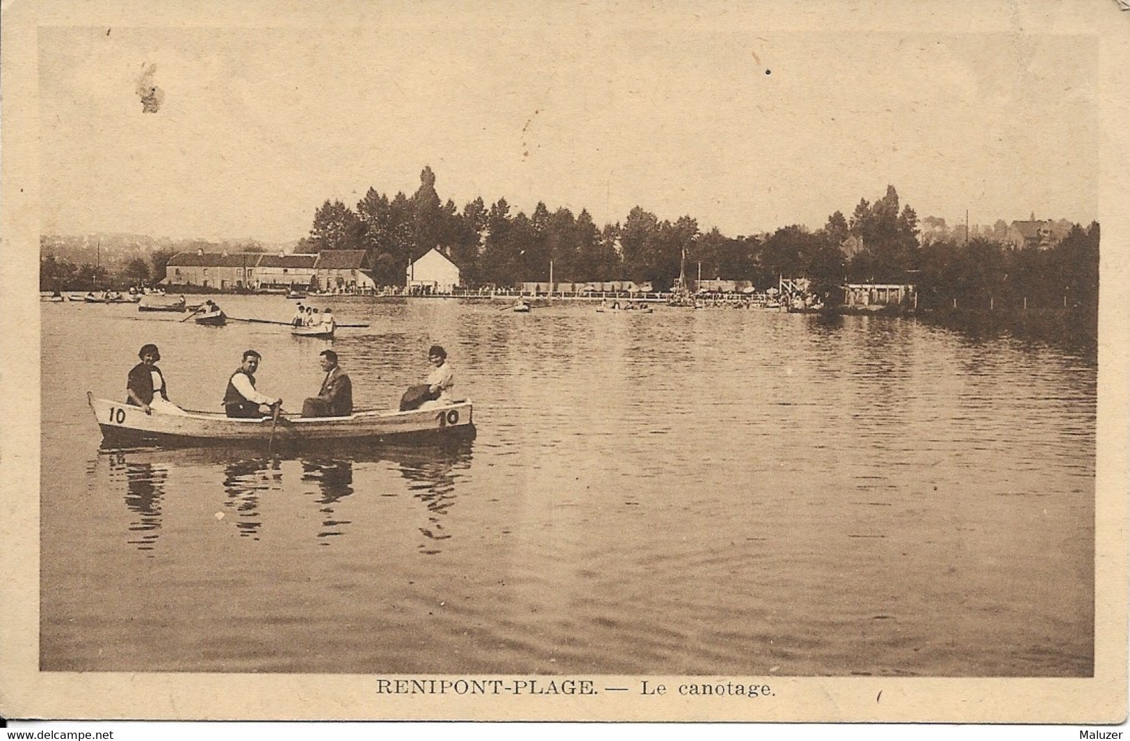 CARTE POSTALE BELGIQUE - LASNE - RENIPONT-PLAGE - LE CANOTAGE - Lasne