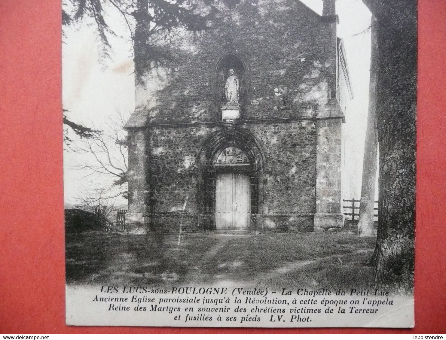 CPA LES LUCS SOUS BOULOGNE  LA CHAPELLE DU PETIT LUE     VOYAGEE 1934 TIMBRE - Les Lucs Sur Boulogne