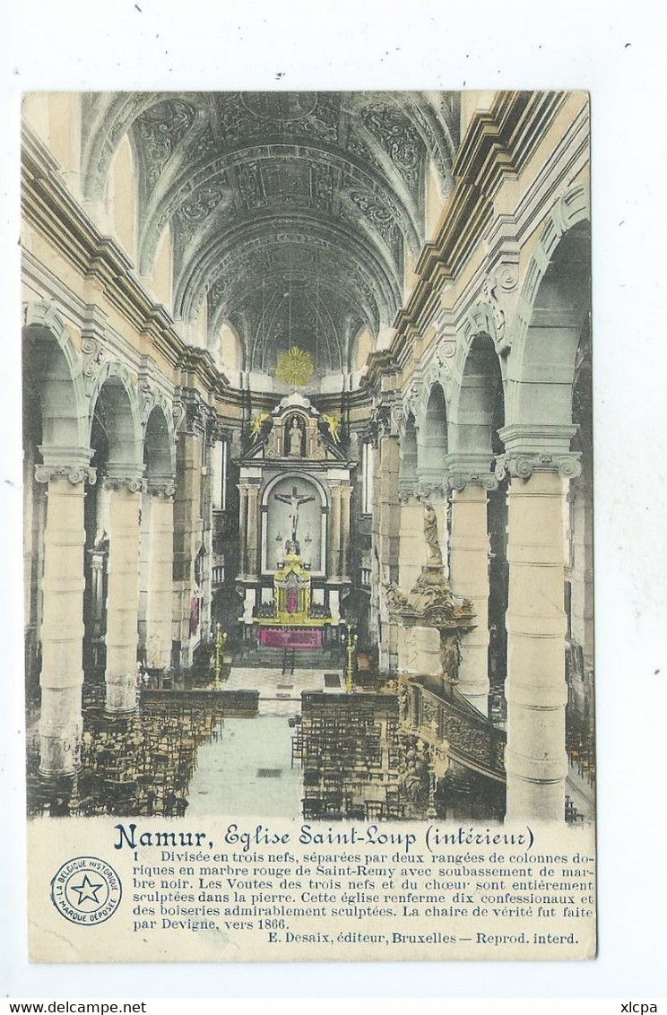 Namur Eglise St Loup ( Carte Couleur ) Feldpost - Namur