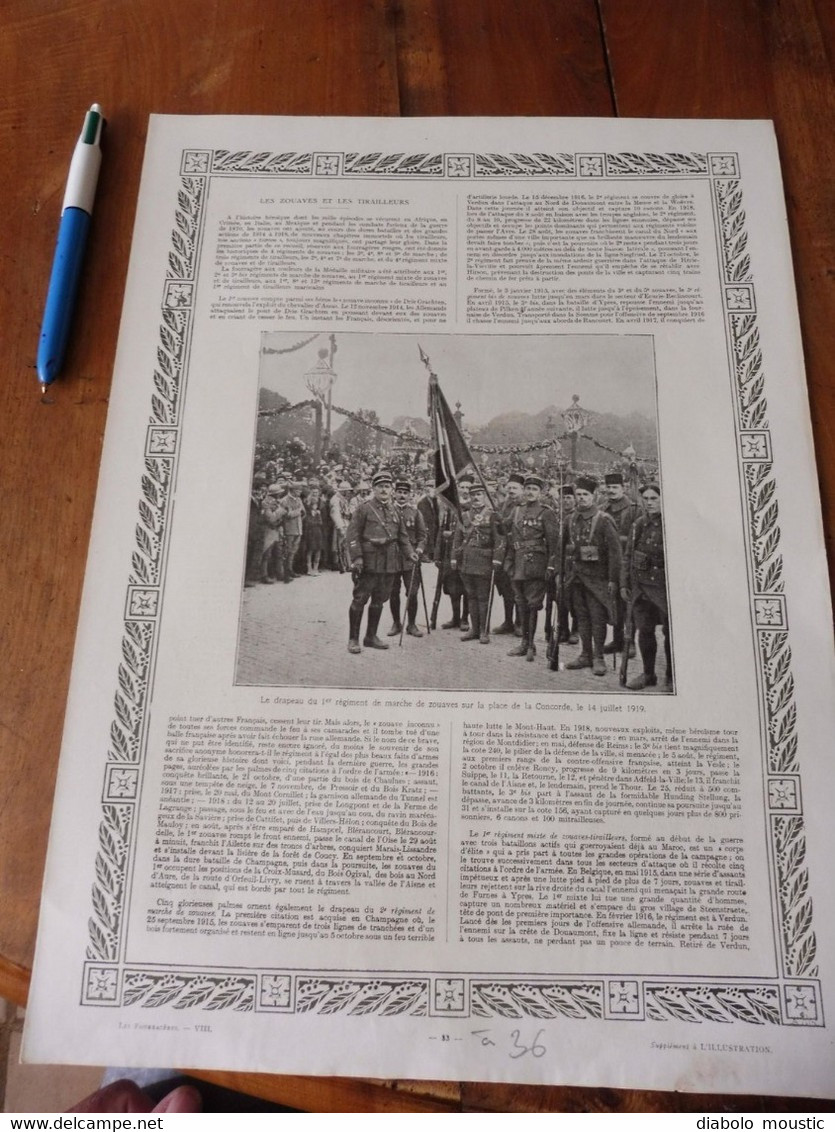 1914-18     " Les Fourragères "   : LES ZOUAVES ET LES TIRAILLEURS,  L'INFANTERIE LEGERE D'AFRIQUE - Frankreich