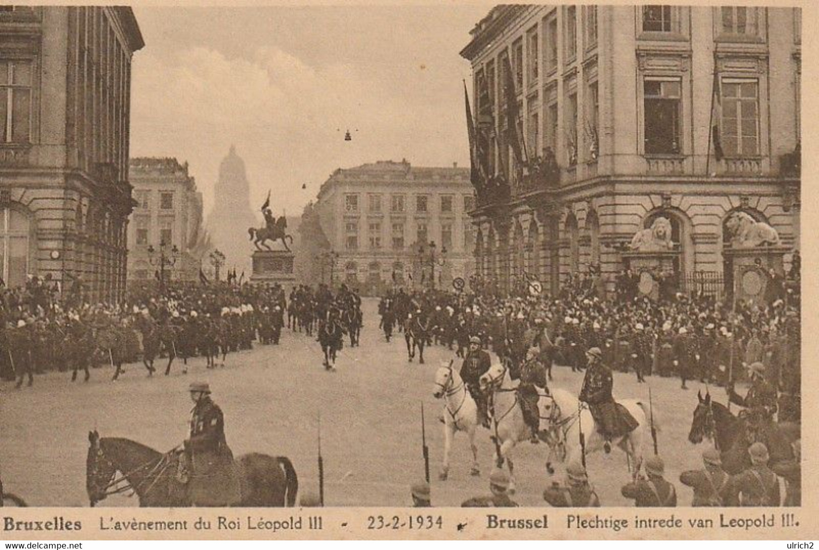 AK Bruxelles - L'avènement Du Roi Léopold III - Vers Le Palais Royal - 23.2.1934 (53177) - Personnages Célèbres