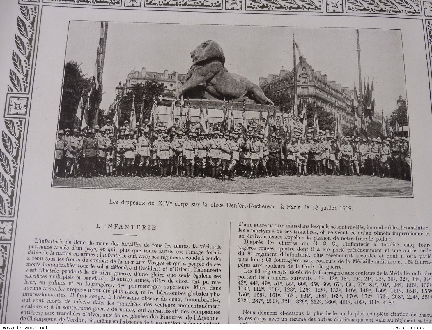 1914-18     " Les Drapeaux"   : L'INFANTERIE  Les Régiments Des (1er, 8e, 12e,18e, 21e,22e,30e,32e,34e, 35e,42e,44e,49e) - Banderas