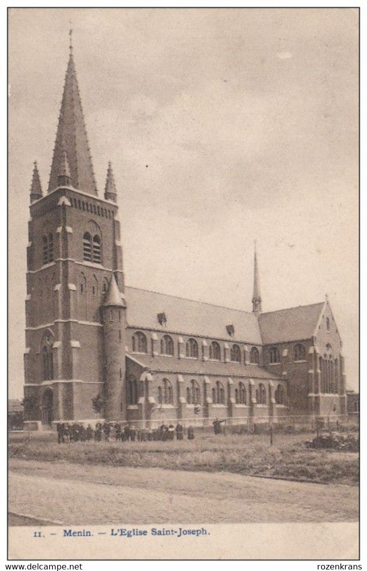 Menin L' Eglise Saint-Joseph Geanimeerd Zeldzaam Menen (In Goede Staat) - Menen