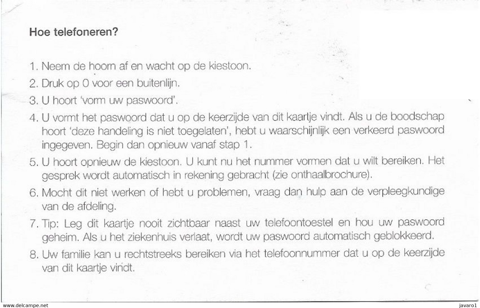 BELGIUM :  UZ Leuven Hospital Phone Card  (2) - Zu Identifizieren