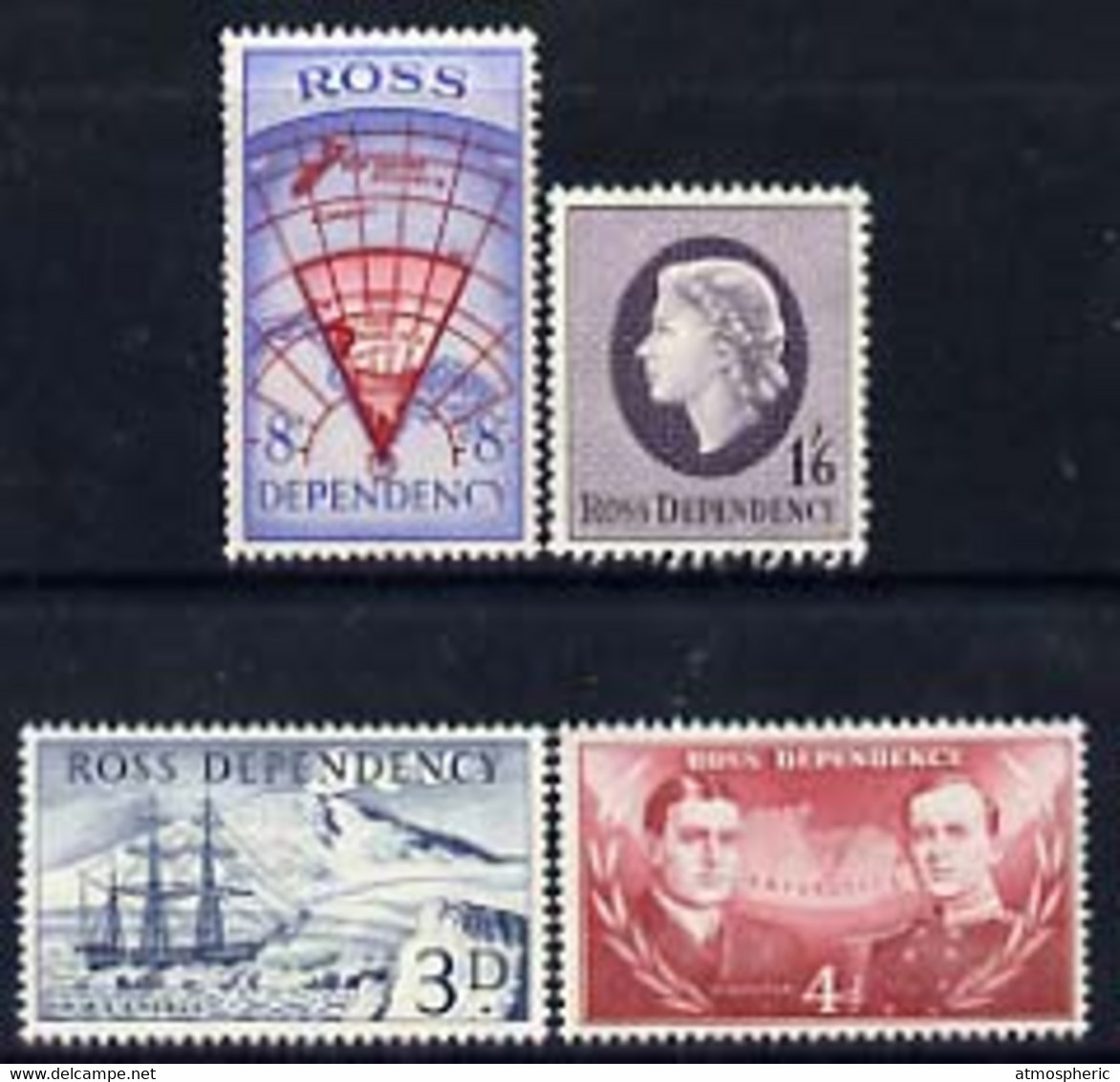 Ross Dependency 1957 £sd Set Of 4 Unmounted Mint SG 1-4 - Ongebruikt