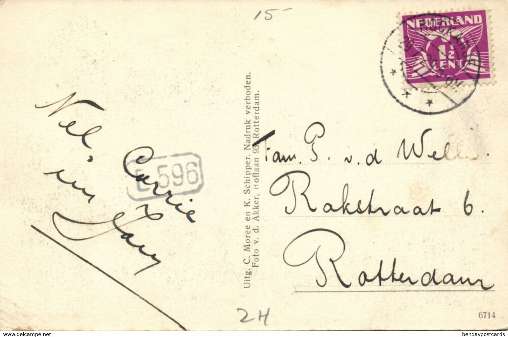 Nederland, ROCKANJE A/Zee, Dorpsgezicht (1929) Ansichtkaart - Other & Unclassified