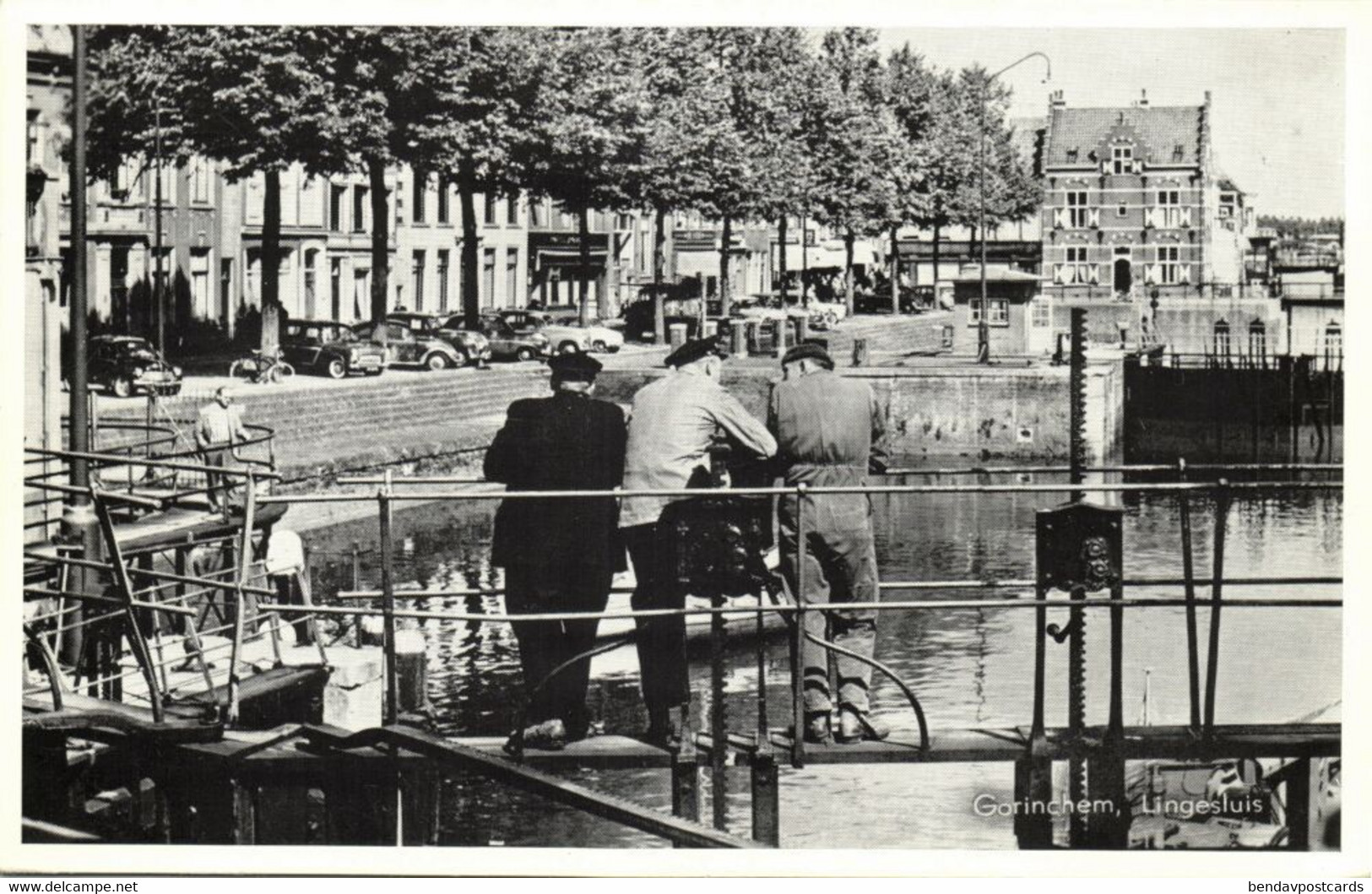 Nederland, GORINCHEM, Lingesluis (1950s) Ansichtkaart - Gorinchem