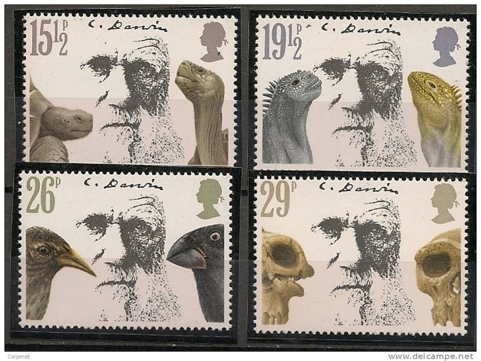 UK - 1982 CHARLES DARWIN  - SG 1175/8 - Yvert 1023/1026  - MINT NH - Ohne Zuordnung