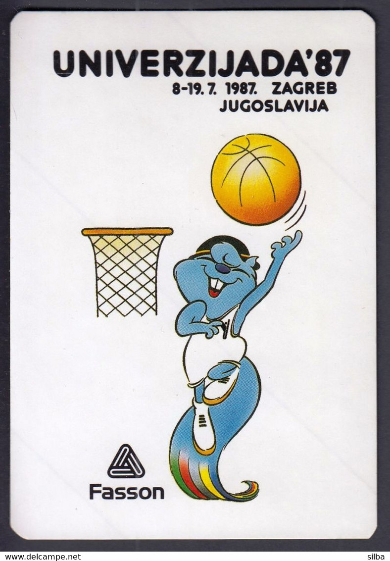 Yugoslavia Croatia Zagreb 1987 / Basketball / Sticker, Label / University Games / UNIVERZIJADA '87 / Mascot ZAGI - Bekleidung, Souvenirs Und Sonstige