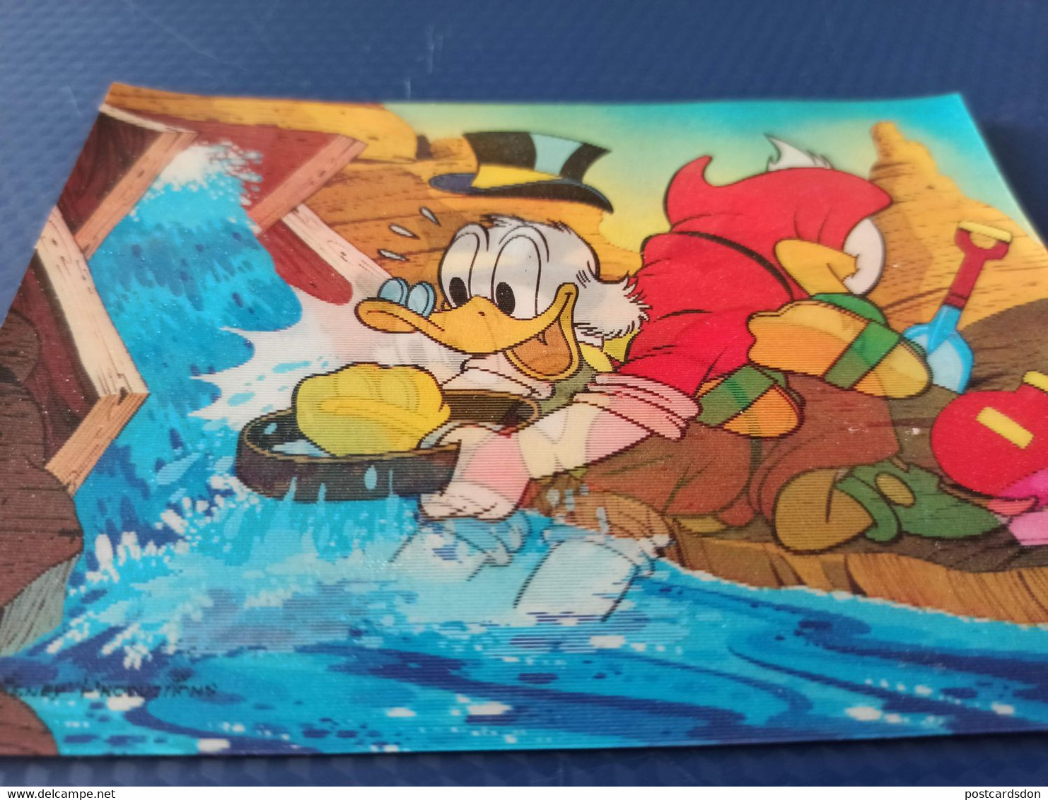 3D STEREO CARD, WALT DISNEY PRODUCTIONS : Scrooge McDuck - Cartoline Stereoscopiche