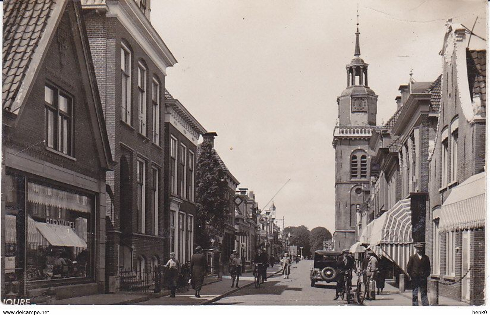 Joure Midstraat Boekhandel Swart Fotokaart ST298 - Joure