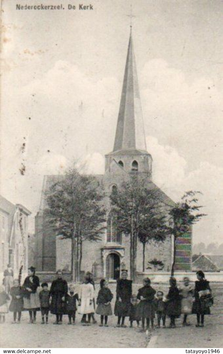 Nederockerzeel  De Kerk Bien Animée Circulé En 192??? - Kampenhout