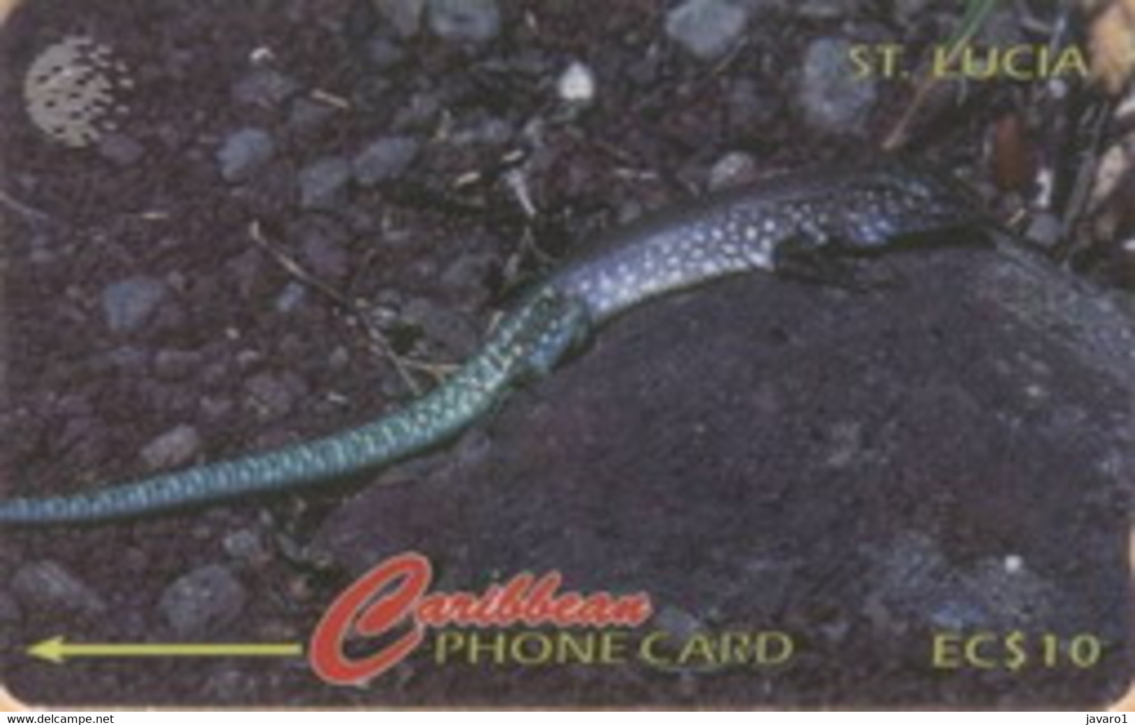 STLUCIA : 099A EC$10 Whip Tak Lizard USED - Santa Lucia