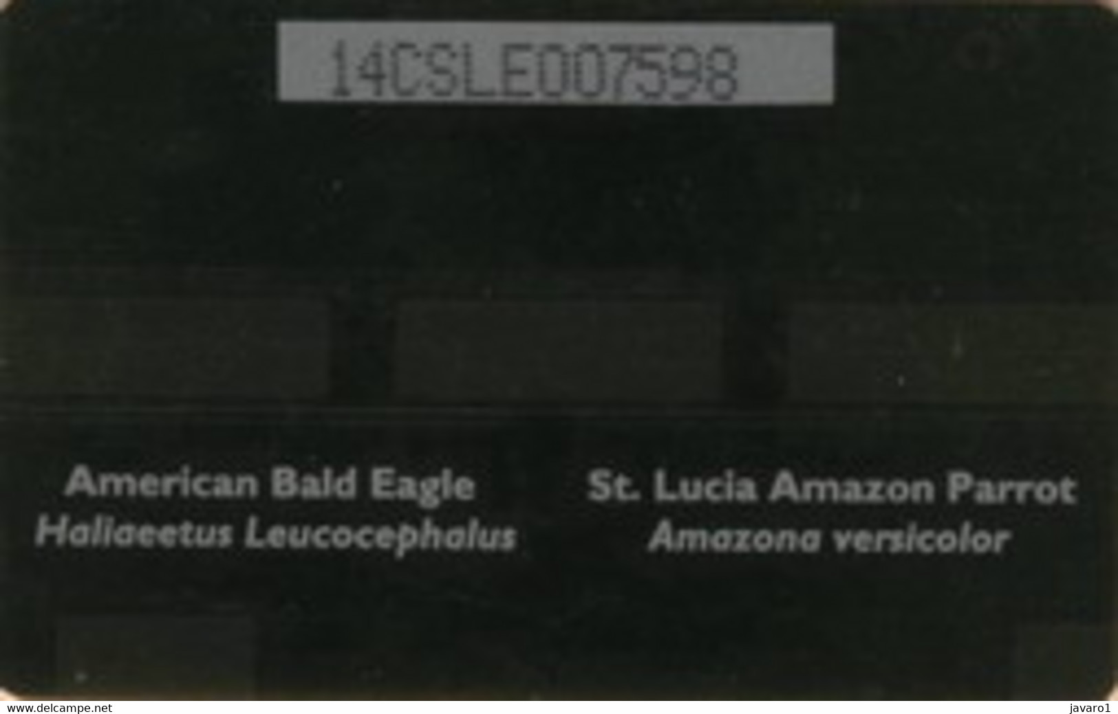 STLUCIA : 014E EC$53 EAGLE + PARROT USED - Santa Lucía