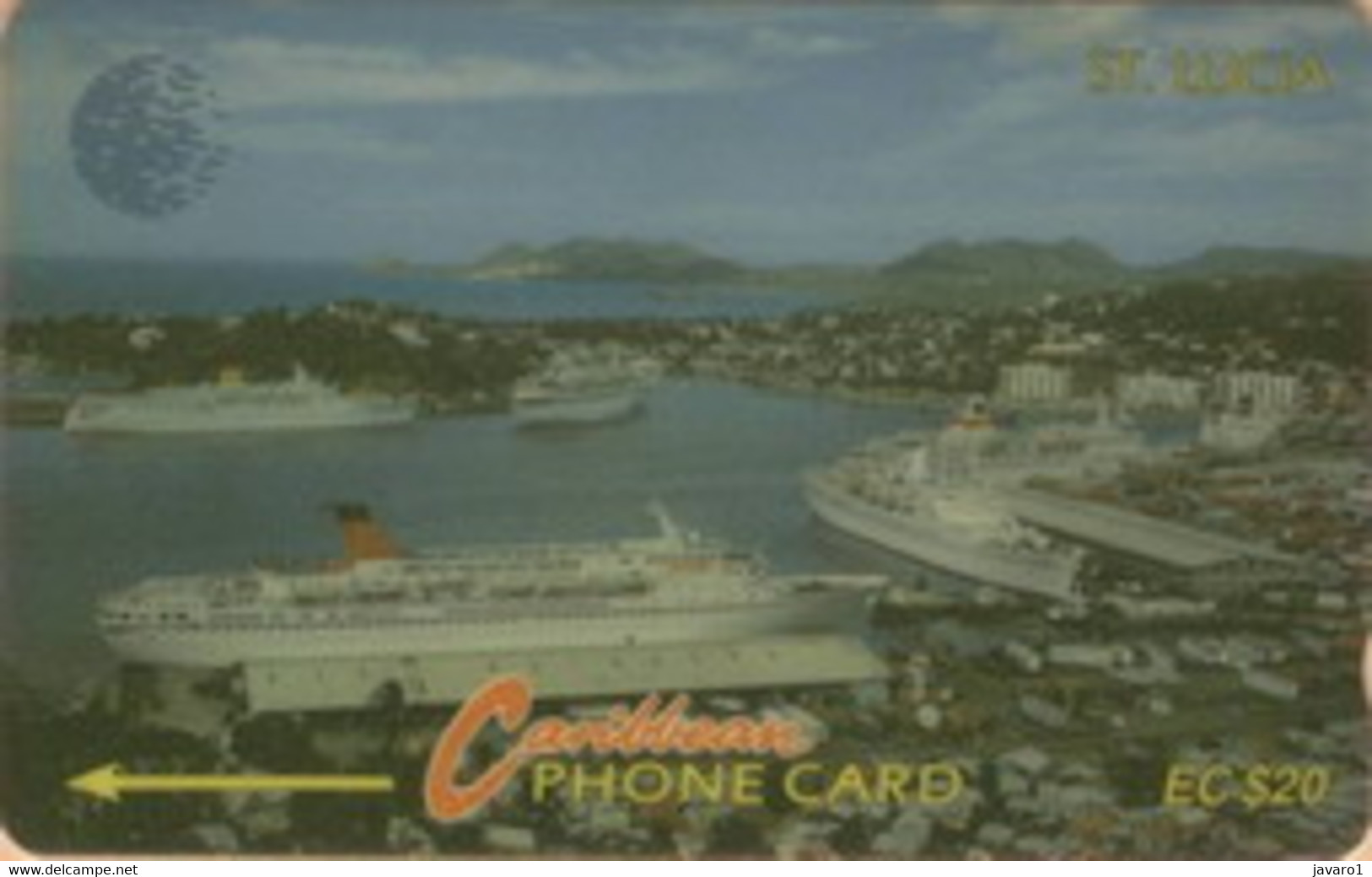 STLUCIA : 013C EC$20 Cruise Liners USED - Santa Lucía