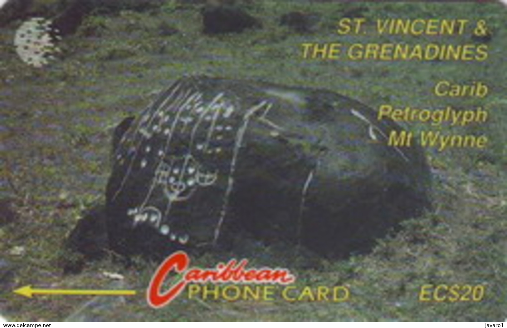 STVINCENT : 009B EC$20 Petroglyph USED - San Vicente Y Las Granadinas