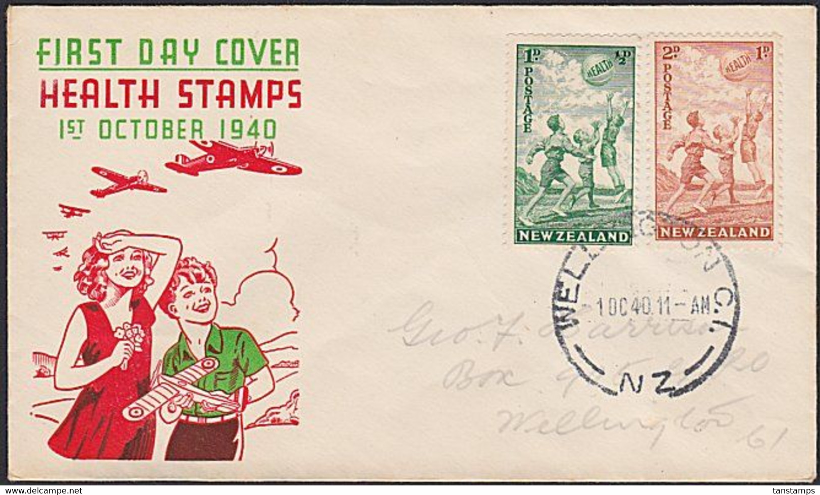 NEW ZEALAND 1940 HEALTH FDC - Lettres & Documents