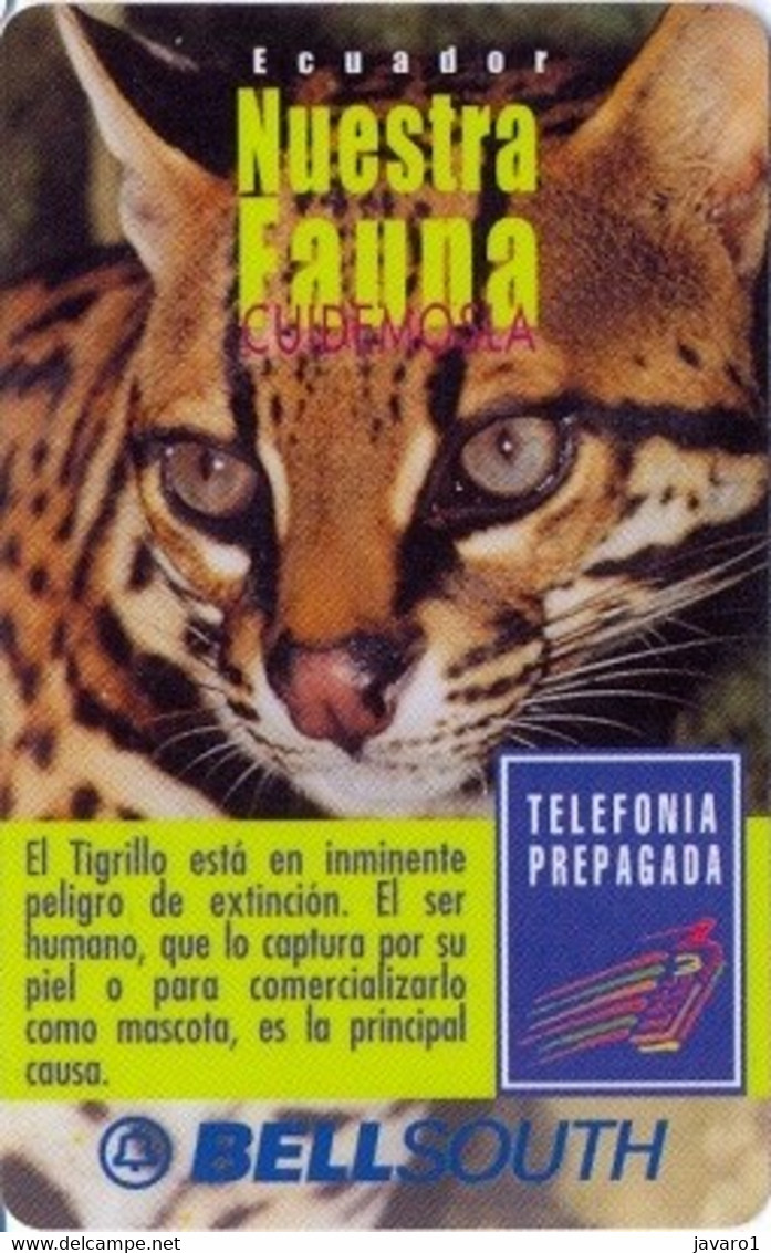 ECUADOR : BSP104B 100 TIGRILLO 3 Lines At Bottom 11/2000 USED - Ecuador