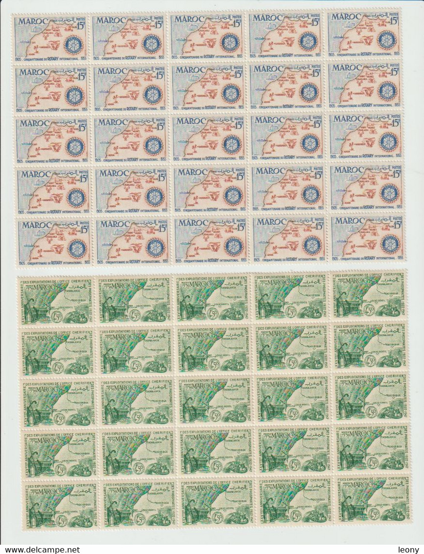 6  FEUILLETS  " DIVERS TIMBRES Du MAROC "   NEUFS** - Blocs-feuillets