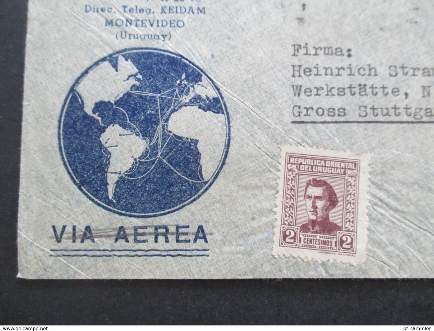 Uruguay Um 1948 Dekorativer Firmenumschlag M. Keidansky Importacion - Exportacion Alzaibar 1323 Casilla De Correo 219 - Uruguay