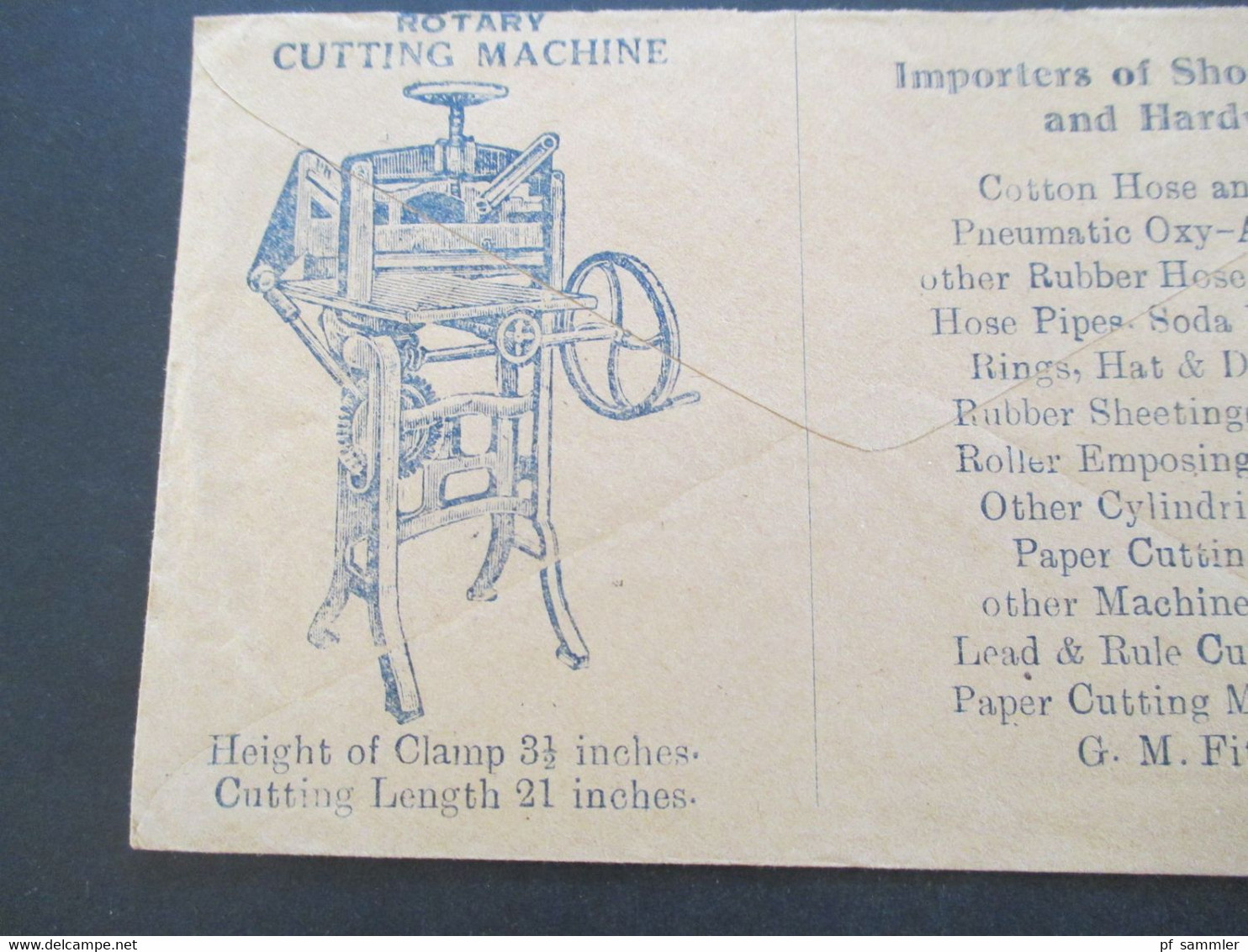 GB Kolonie Indien 1945 Dekorativer Firmen Umschlag K.E. Naicker & Co. Rebuilt Printing Machines / Rotary Cutting Machine - 1936-47 King George VI