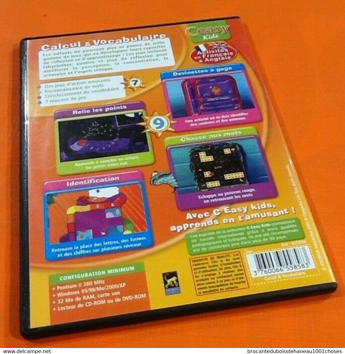 CD-ROM PC  Joue & Apprends   Calcul & Vocabulaire  Ceasy Kids - Jeux PC