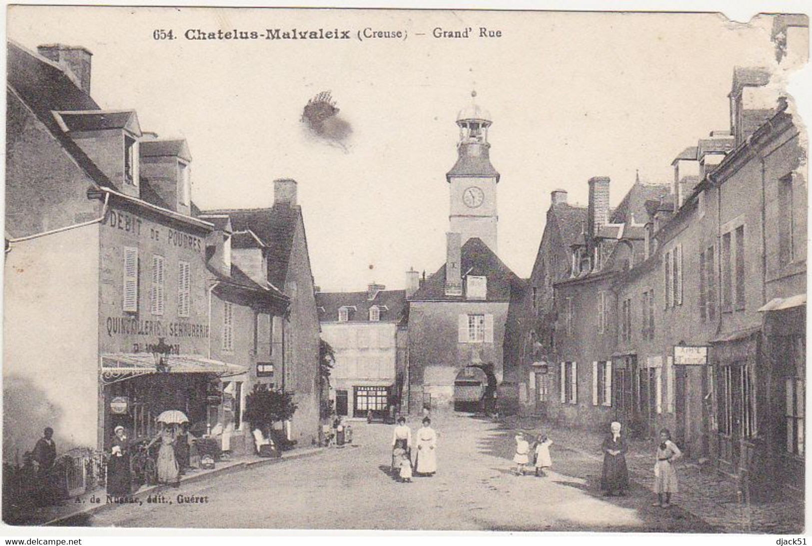23 - CHATELUS-MALVALEIX (Creuse) - Grand'Rue - Années 1910 - 1920 / Belle Animation - Chatelus Malvaleix
