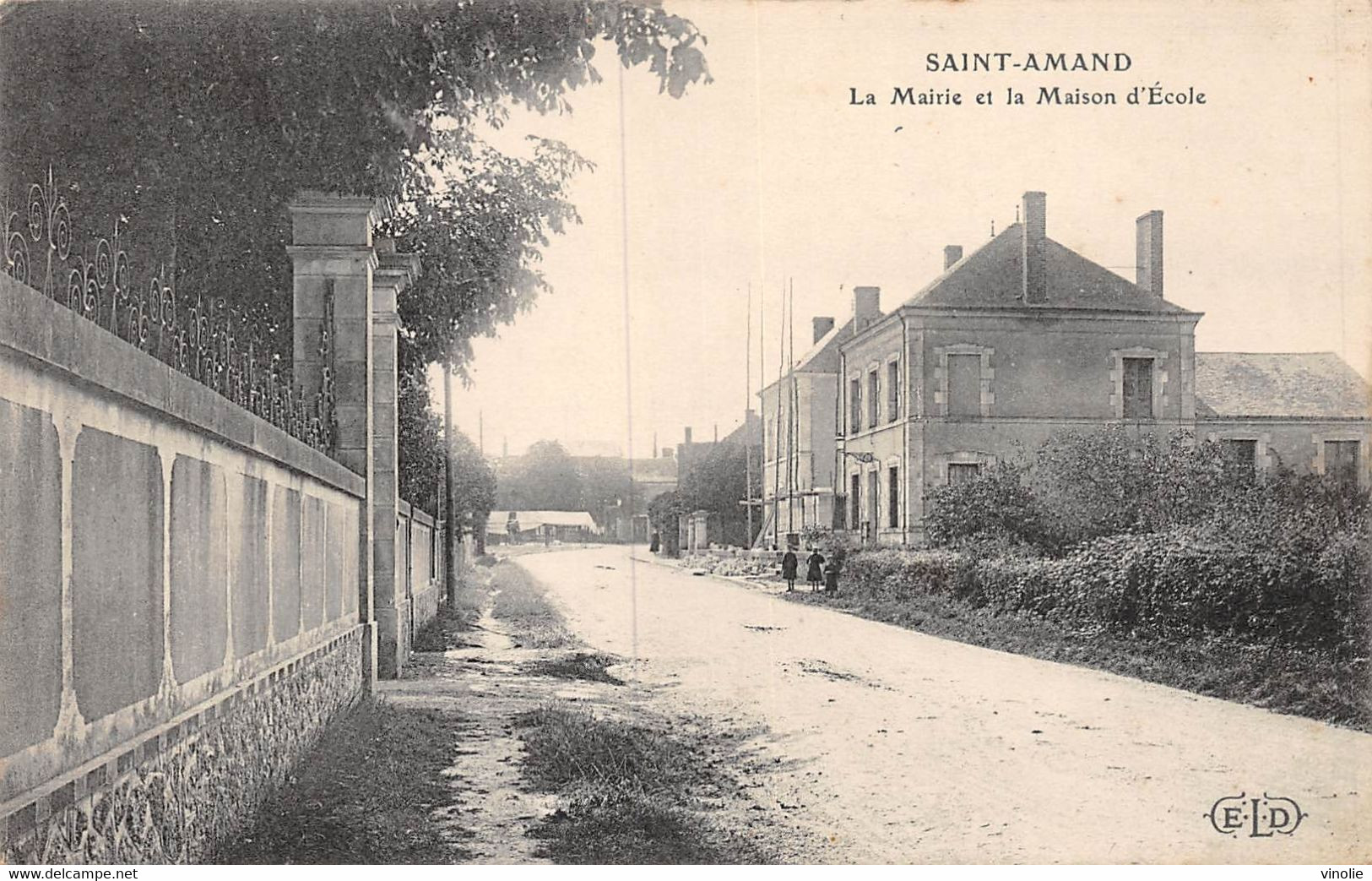 PIE-VAL-2-20-2839 : SAINT-AMAND LA MAIRIE ET LA MAISON D'ECOLE - Saint Amand Longpre