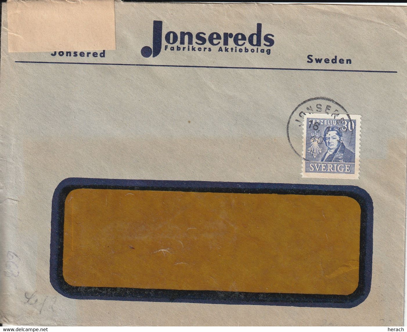 Suède Letre Censurée 1940 - 1930- ... Franqueo II