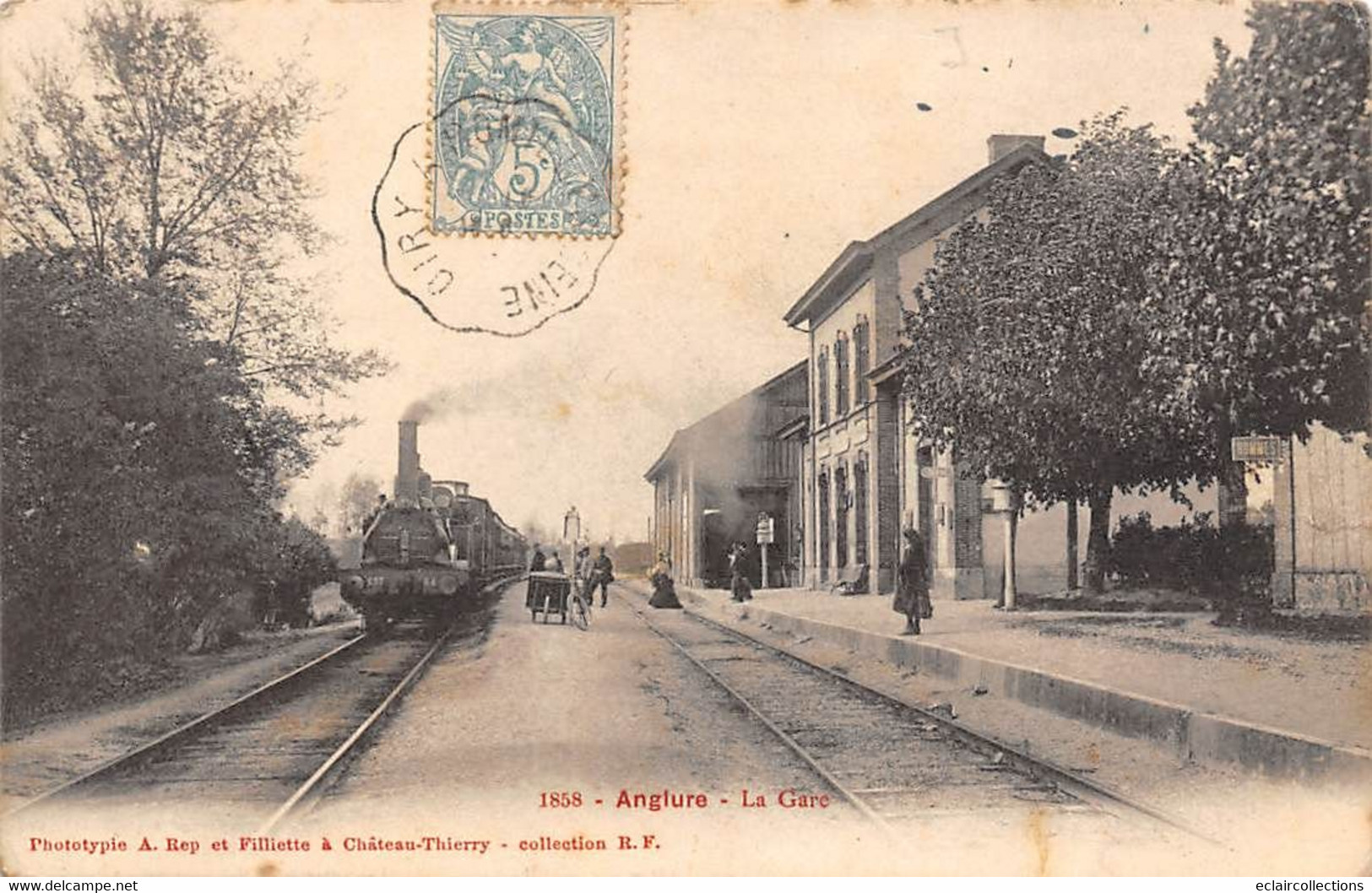 Anglure         51        Intérieur De La Gare . Train.      (voir Scan) - Anglure