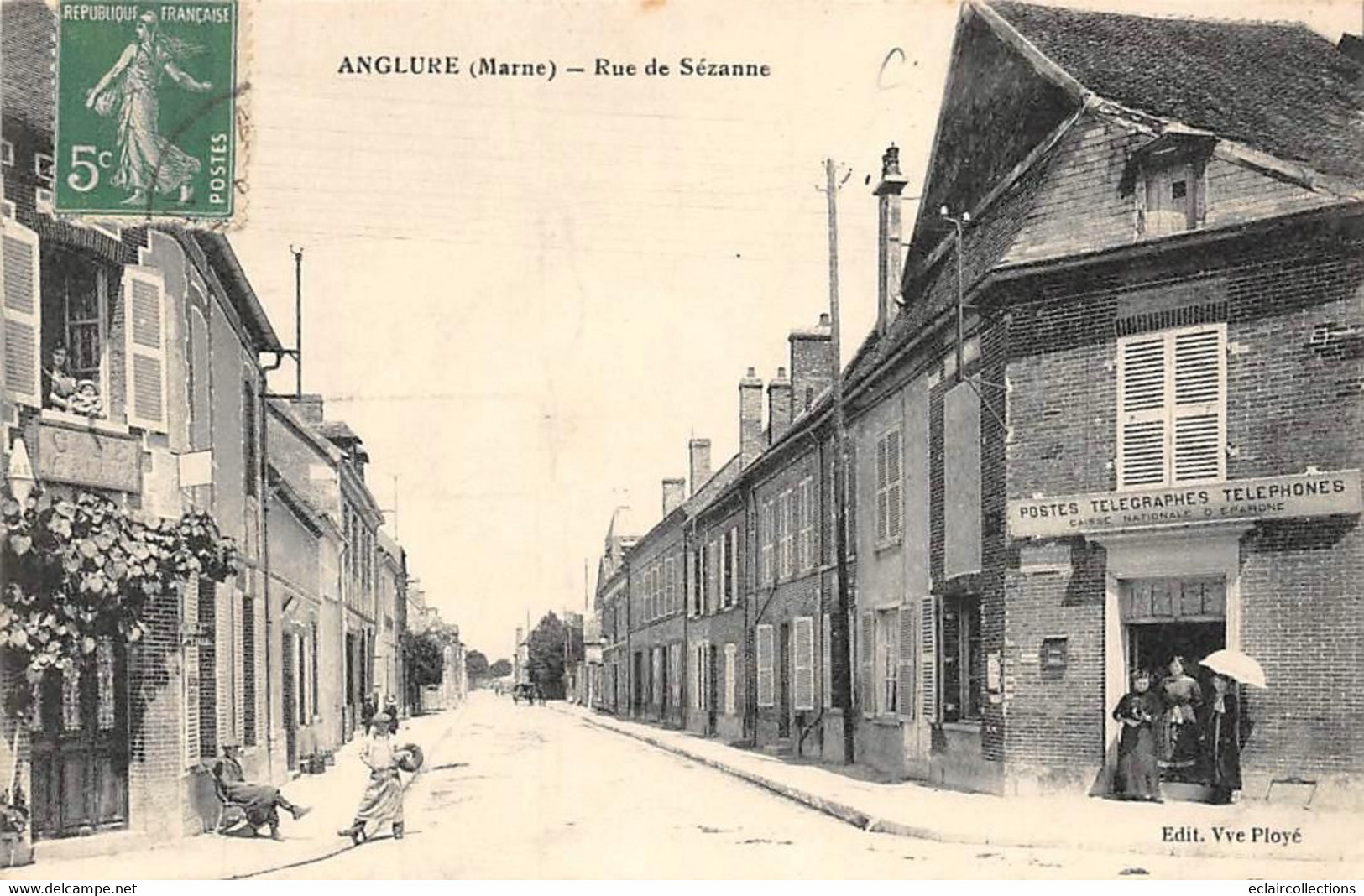 Anglure         51          Rue De Sézanne. La Poste         (voir Scan) - Anglure