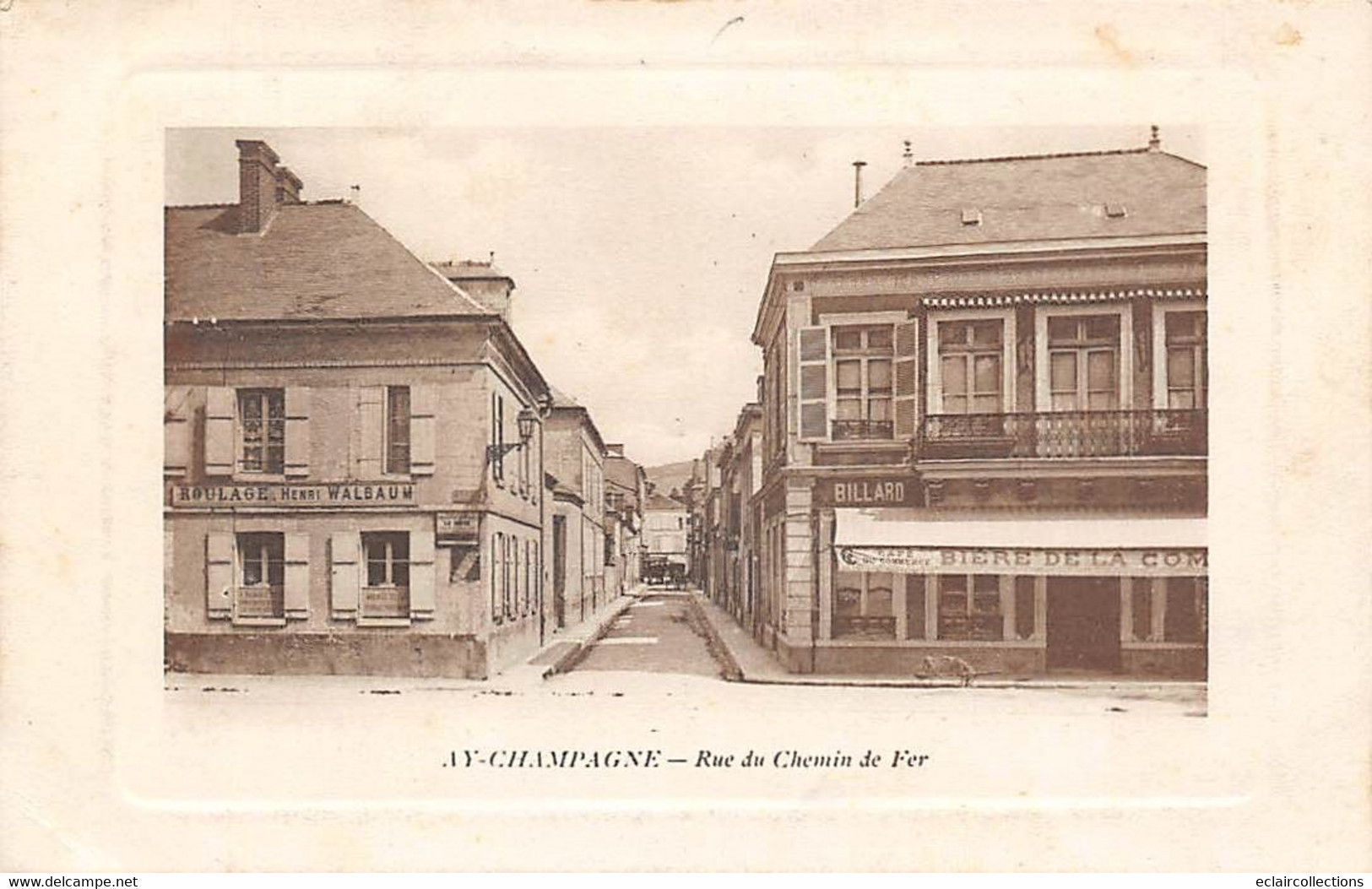 Ay En Champagne          51         Rue Du Chemin De Fer . Commerces     (voir Scan) - Ay En Champagne