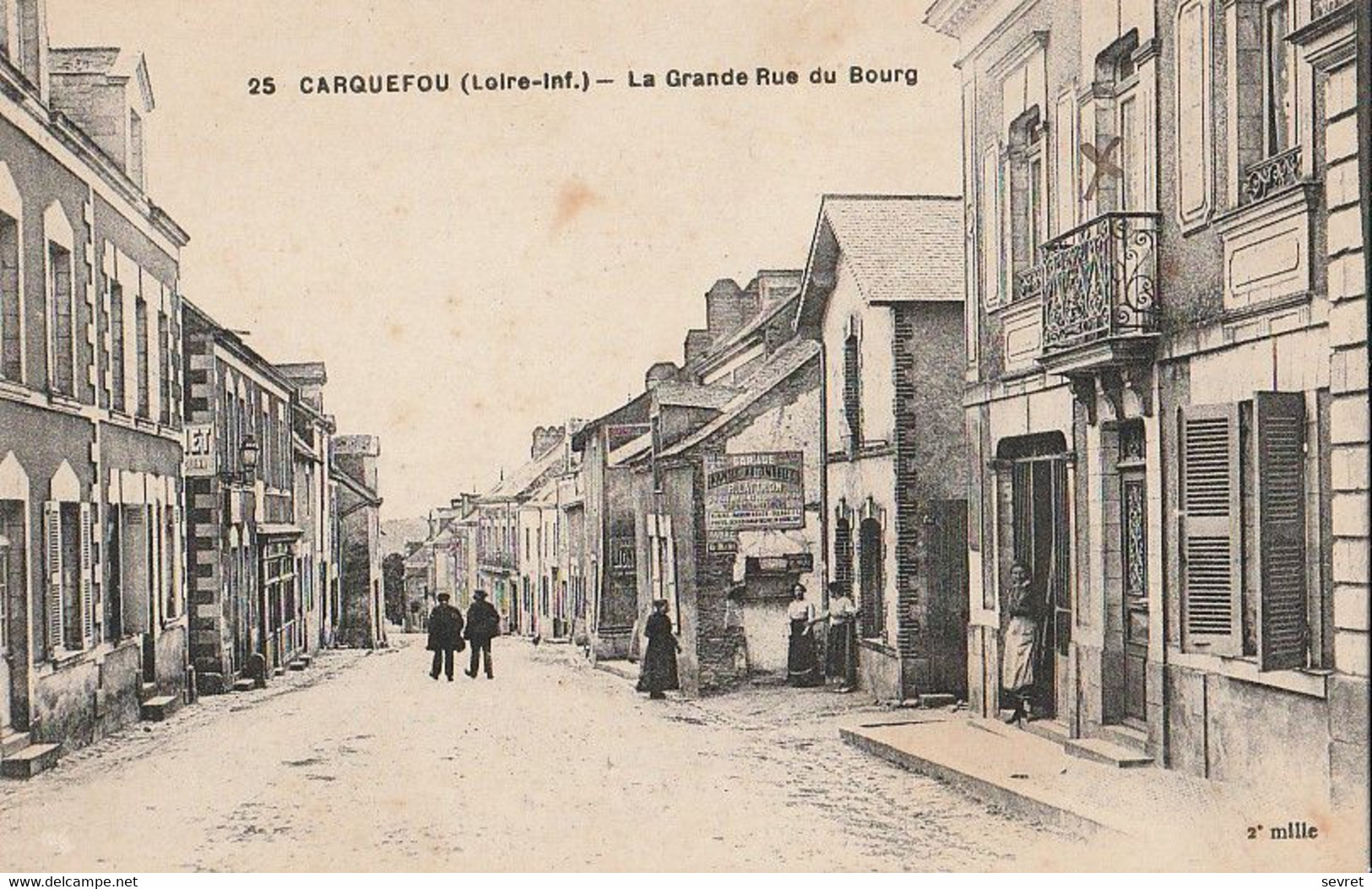 CARQUEFOU. - La Grande Rue Du Bourg. Carte RARE - Carquefou