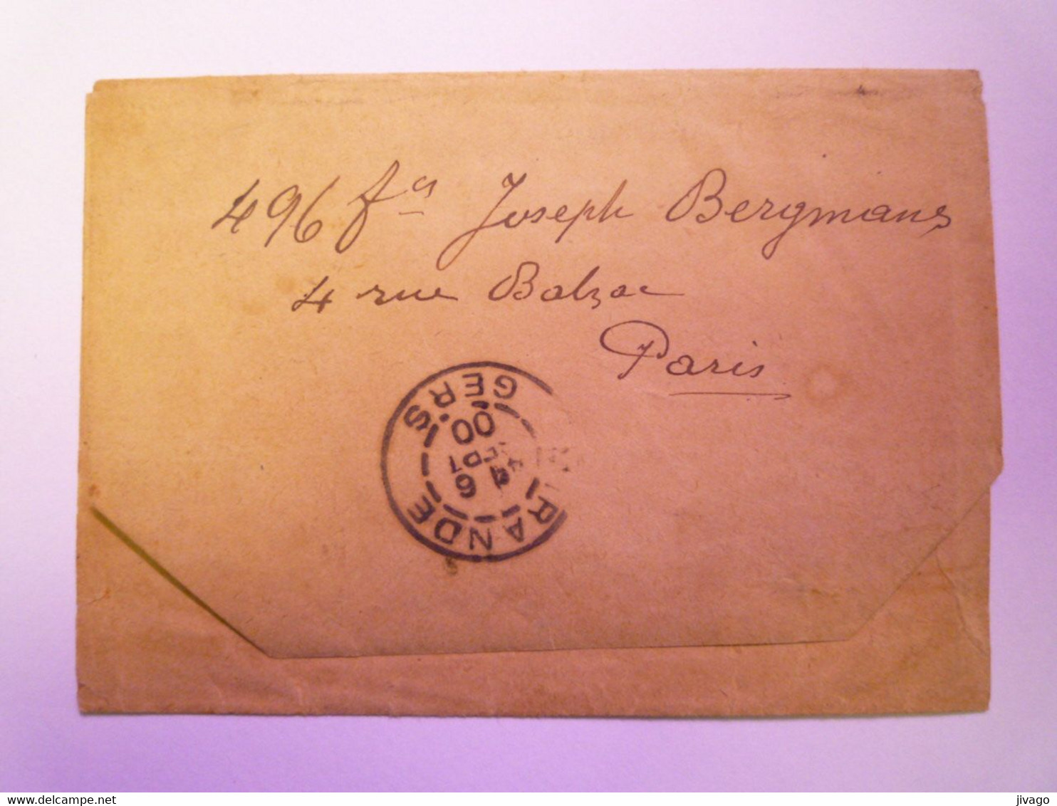 2020 - 9069  BANDE Pour JOURNAL Au Départ De BUENOS AIRES à Destination De MIRANDE (Gers)  1906   XXX - Briefe U. Dokumente