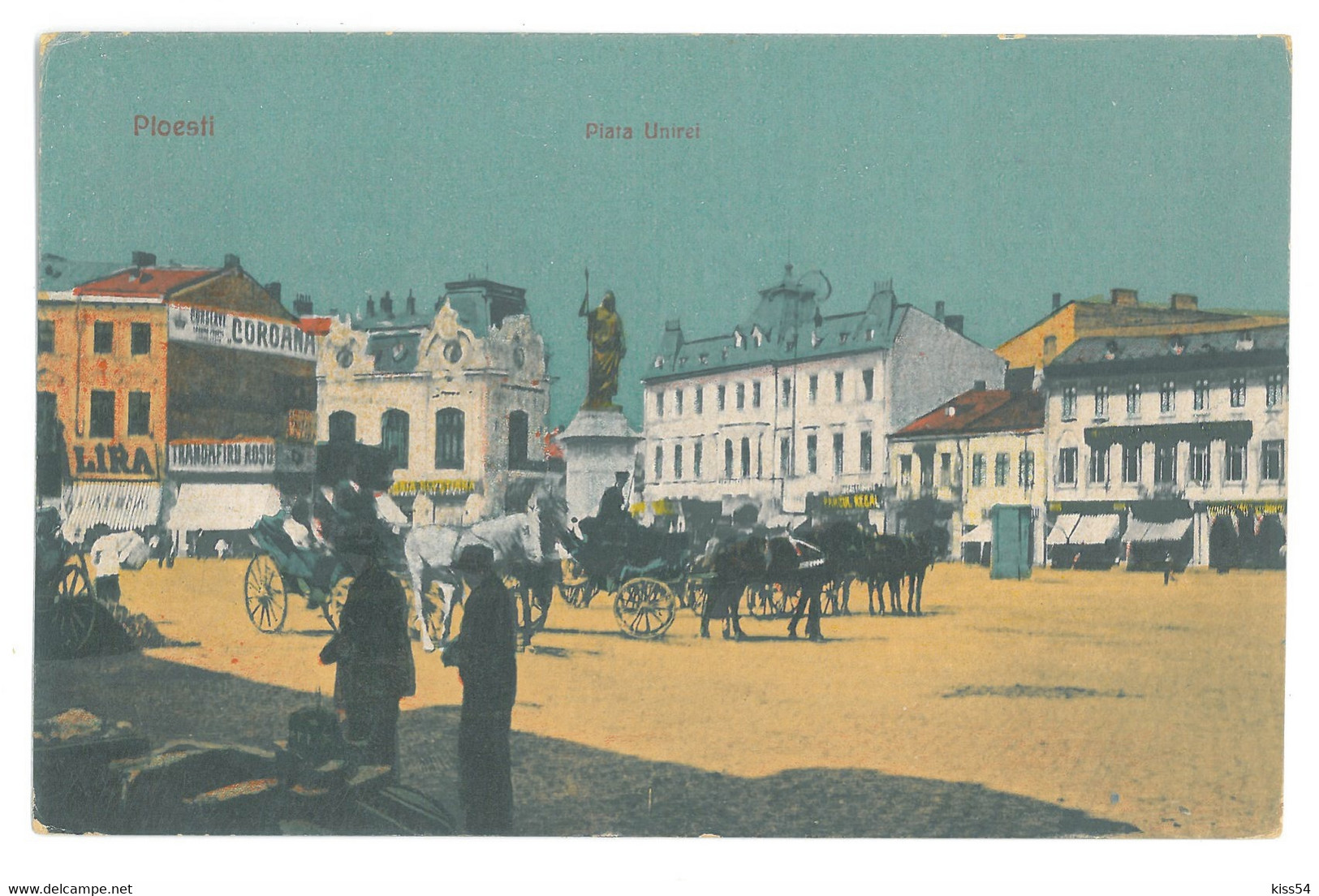 RO 991 - 18774 PLOIESTI, Market Unirii, Romania - Old Postcard, CENSOR - Used - 1918 - Rumania