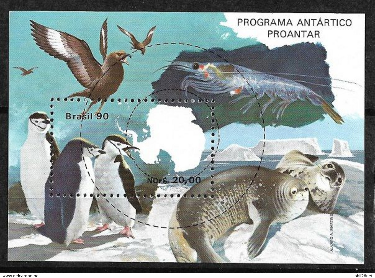 Brésil  Bloc   N° 71    Neuf * *     B/TB     - Antarctische Fauna