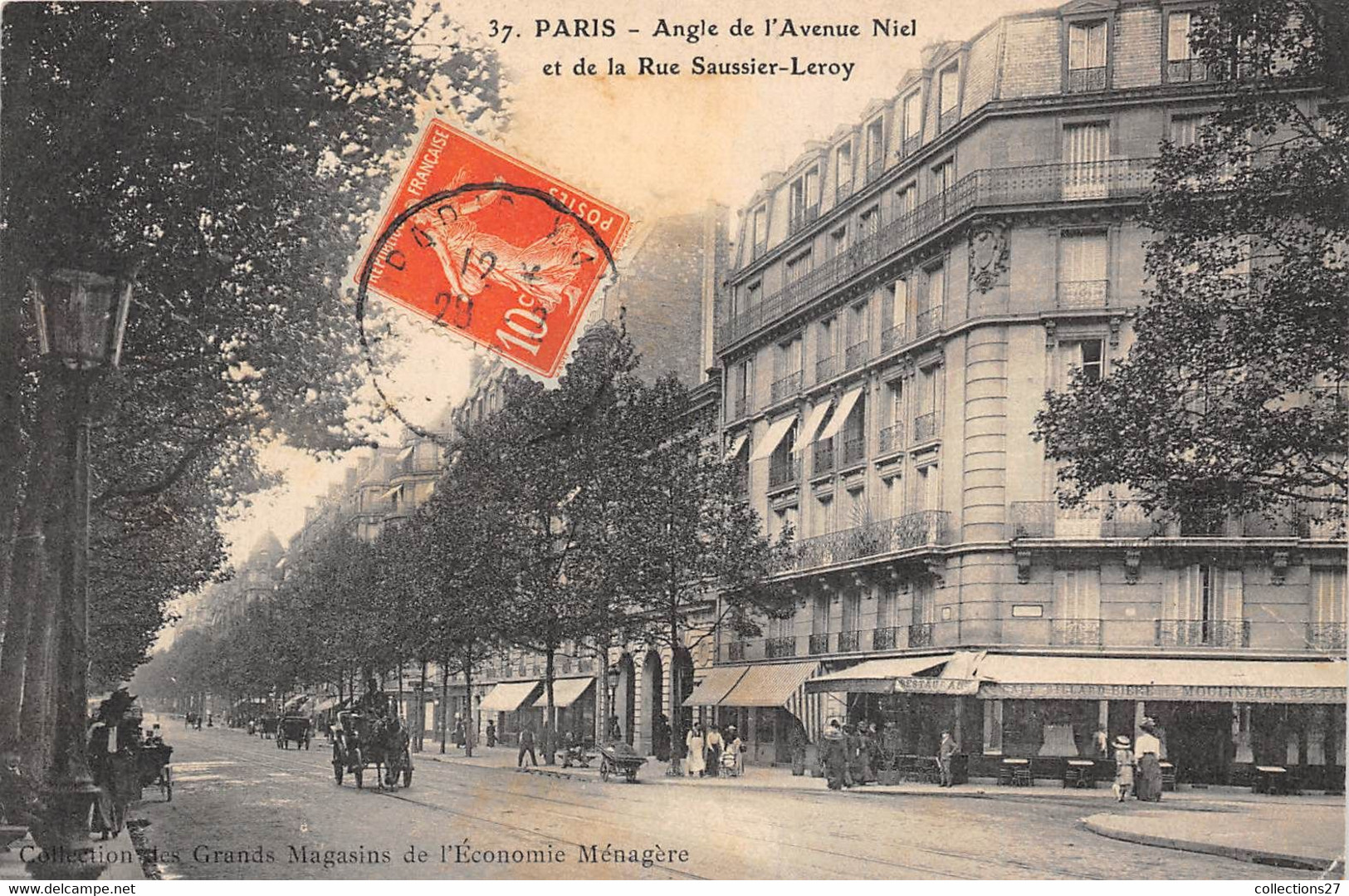 PARIS-75017-ANGLE DE L'AVENUE NIEL ET DE LA RUE SAUSSIER-LEROY - Arrondissement: 17